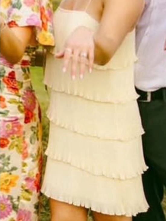 Dresses & Skirts - Butter yellow tiered mini dress